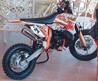 Moto Infantil MX 50cc Naranja usada 1 deposito
