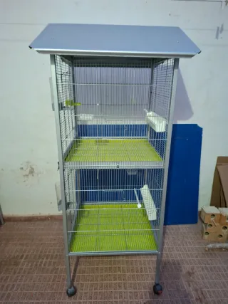 Jaula para pájaros de 2 pisos