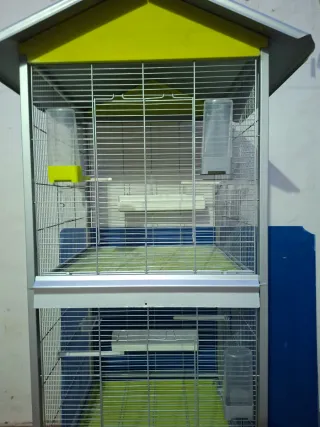 Jaula para pájaros de 2 pisos