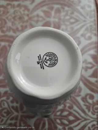 Plato La Cartuja Rojo y Blanco