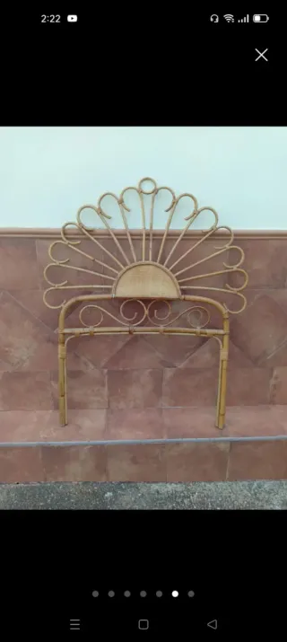 Cabecero de mimbre 90cm