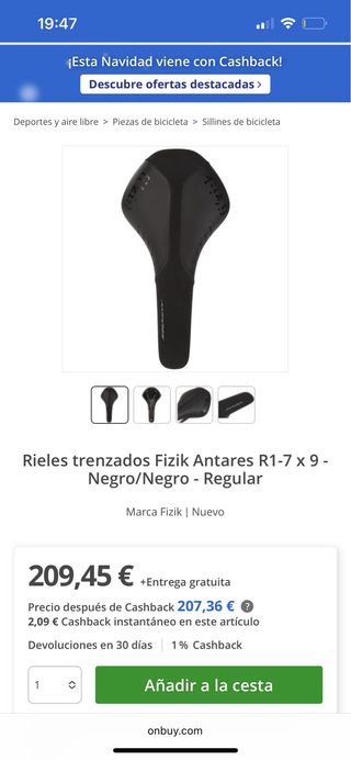 Sillín Fizik Antares R1 Negro