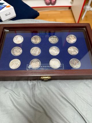 Colección Monedas Real Madrid Bañadas Plata