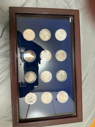 Colección Monedas Real Madrid Bañadas Plata
