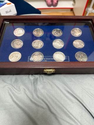Colección Monedas Real Madrid Bañadas Plata