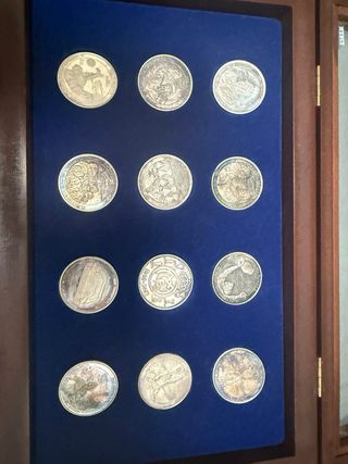 Colección Monedas Real Madrid Bañadas Plata