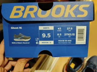 Zapatillas Brooks Ghost 16 Negras/Azules
