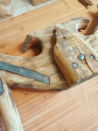 Yugo de madera para restaurar