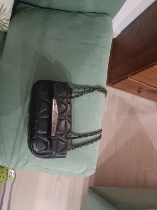 Bolso Adolfo Domínguez Negro Acolchado