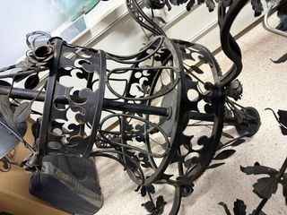 Lámpara Hierro Forjado Grande Negra