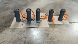 Transportin hurones gris y naranja