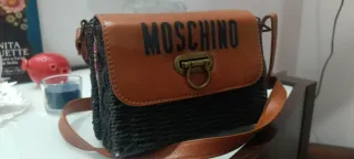 Borsa Moschino pelle e paglia