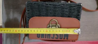Borsa Moschino pelle e paglia