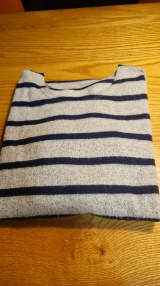 Jersey rayas azul y gris