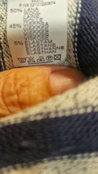 Jersey rayas azul y gris