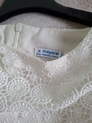 Vestido blanco Mayoral