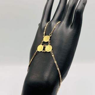 PULSERA MANITA 3 MONEDAS 18K