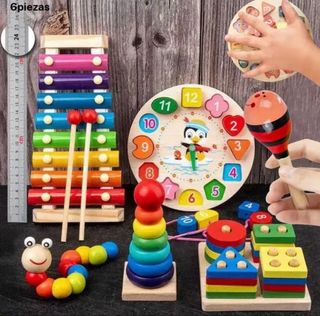 Giocattoli in legno stile Montessori