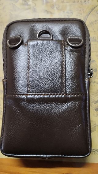 Riñonera de cuero para hombre