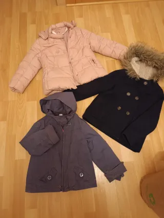 Lote 3 abrigos niña talla 5-6