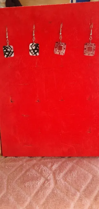 Expositor Joyería Terciopelo Rojo