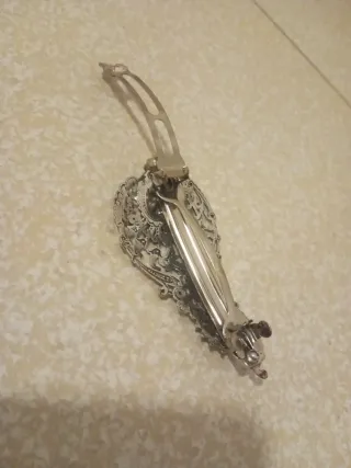 Broche pelo filigrana azul y plata