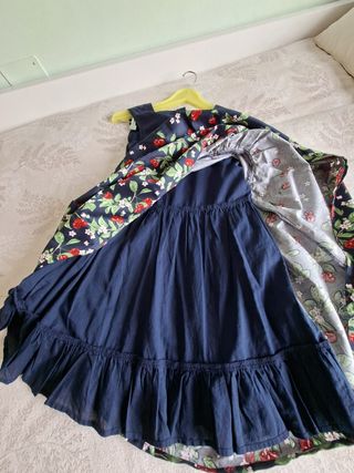 Vestido El Corte Inglés azul con cerezas