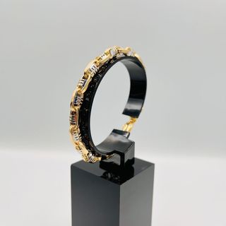 PULSERA BARBATE BARRAS BICOLOR 7MM 18k