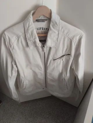 Cazadora vaquera hombre beige