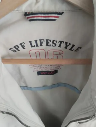 Cazadora vaquera hombre beige