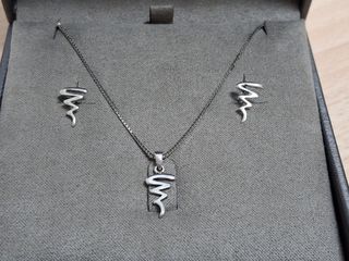 Conjunto de Pendientes y Colgante de plata. NUEVO