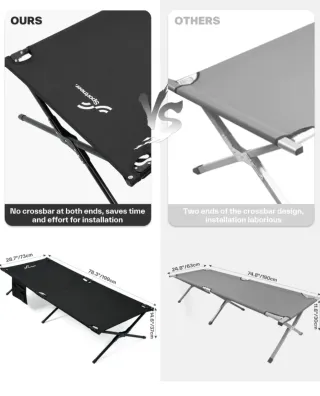 Cuna de Campamento Sportneer Negra