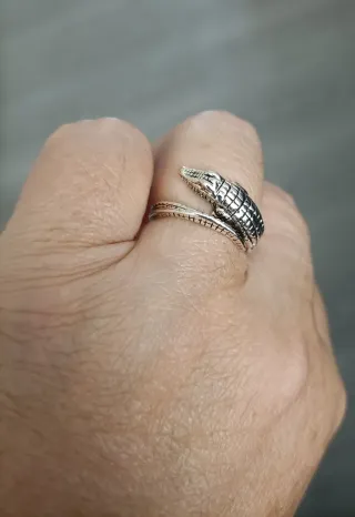 Anillo Cocodrilo Plata
