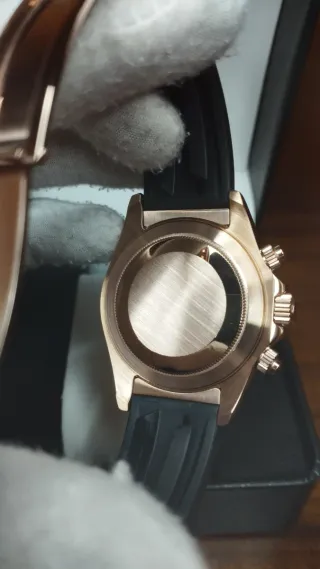 Reloj Seiko Mod Daytona Negro y Oro Rosa Rose Gold