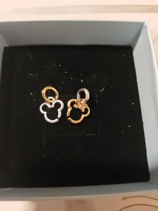 2 Charms Pandora Mickey Minnie Entrelazados