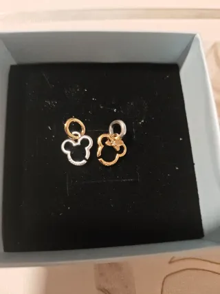 2 Charms Pandora Mickey Minnie Entrelazados