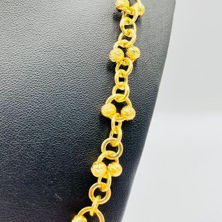 GARGANTILLA BOLAS DIAMANTADAS 18K