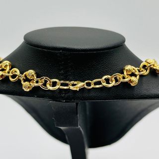 GARGANTILLA BOLAS DIAMANTADAS 18K