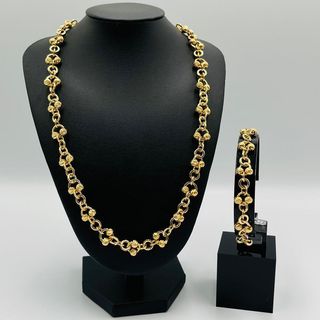 GARGANTILLA BOLAS DIAMANTADAS 18K