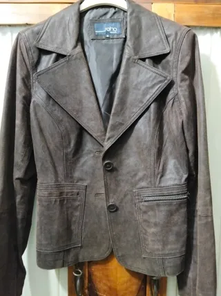 Chaqueta de piel Soho marrón