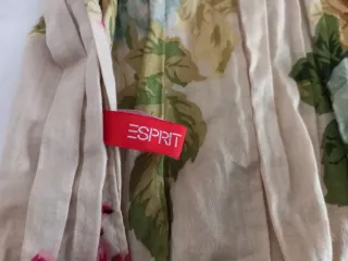 Fular Esprit floral plisado beige