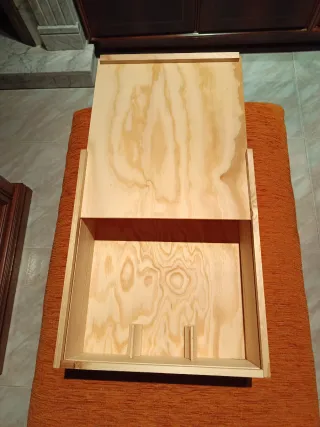 Caja de madera para 3 botellas