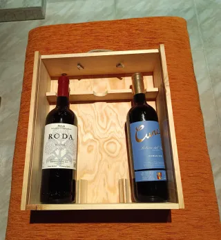 Caja de madera para 3 botellas