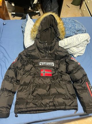 Chaqueta Geographical Norway Negra y Roja