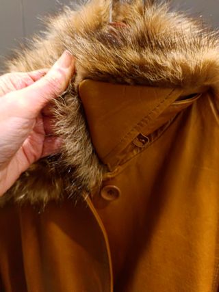 Abrigo Piel Camel Talla M Mujer