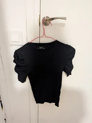 Camiseta Bershka Negra Talla S