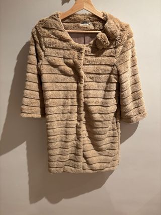 Abrigo peluche Holly Bracken beige XS