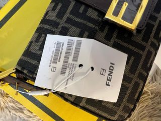 Bolso Fendi Marrón y Dorado con etiqueta nuevo