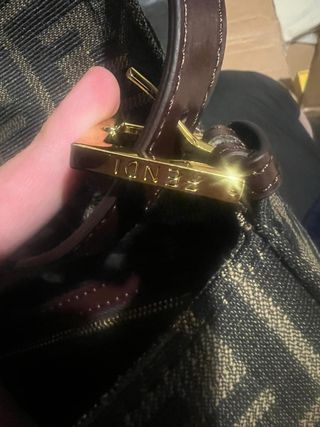 Bolso Fendi Marrón y Dorado con etiqueta nuevo