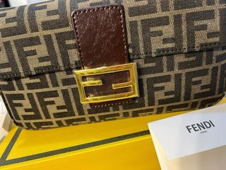 Bolso Fendi Marrón y Dorado con etiqueta nuevo